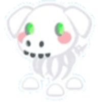 White Skeleton Dog Sticker - Rare from Halloween 2024 Sticker Pack